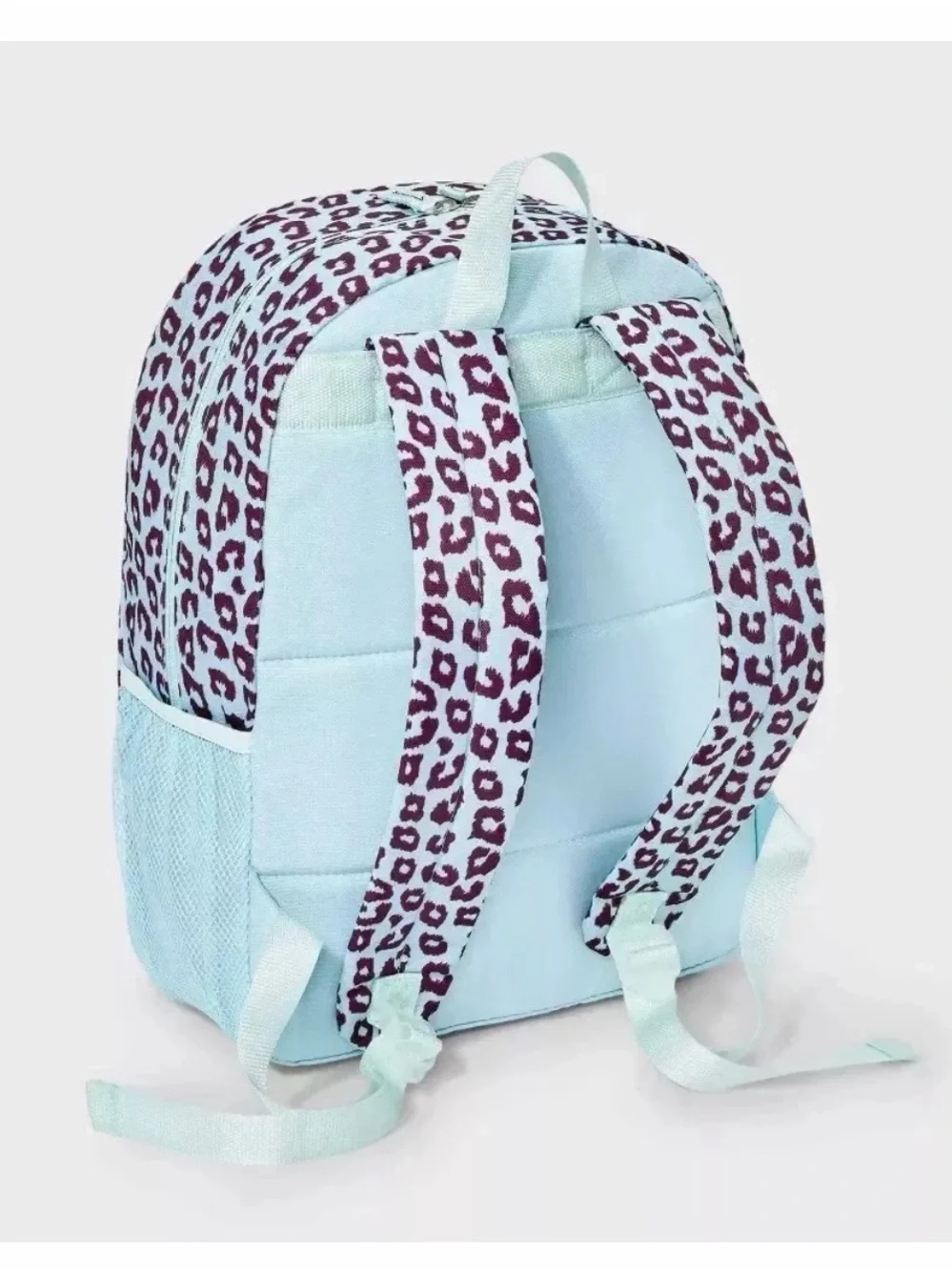 NWT: Kids Chetah Animal Print Backpack in Light Blue.